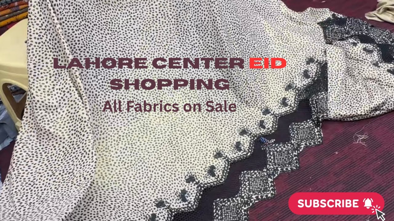 Eid Outfit fabrics at Lahore Center Amazing Laser cut Chikankari and chinapati dresses on Sale 4500