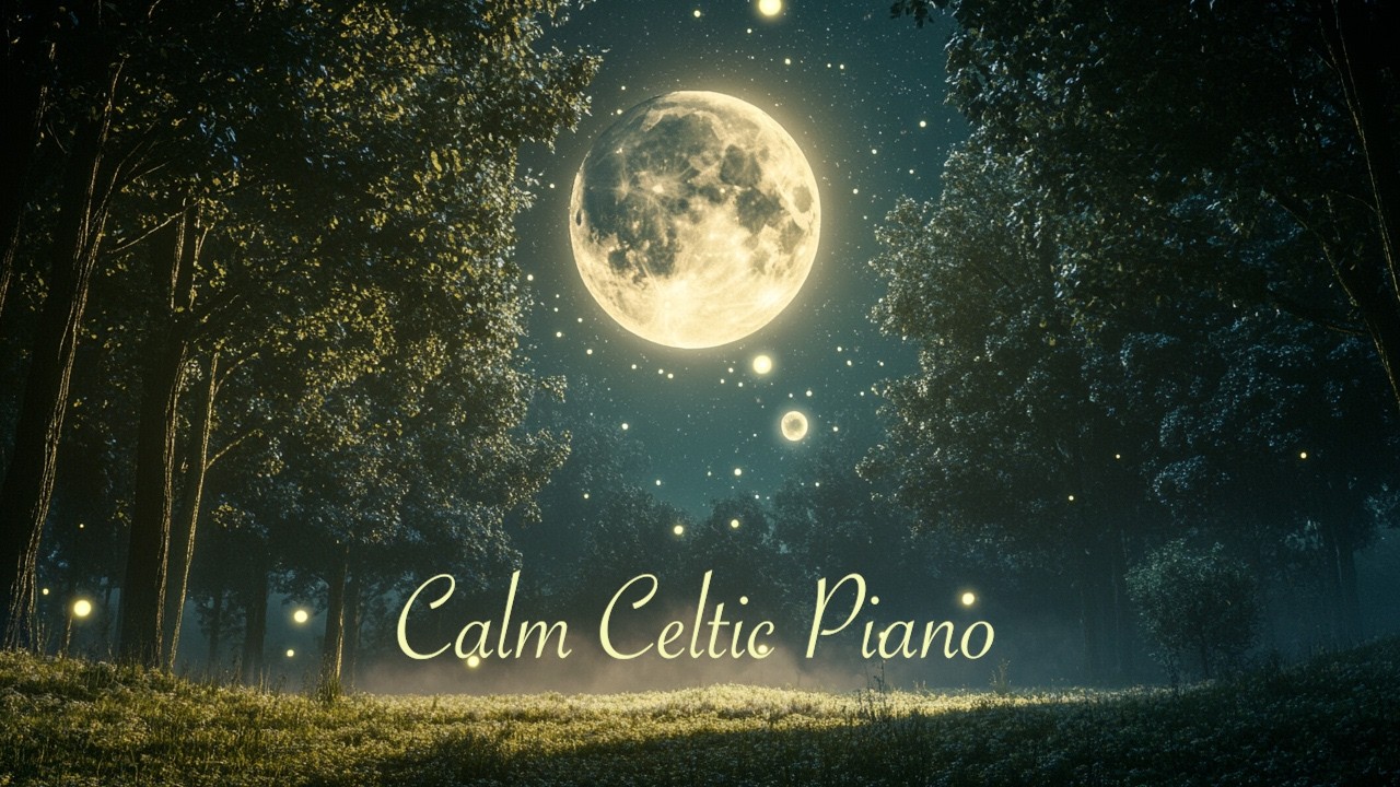 [ケルトBGM] リラックス・作業・睡眠に｜Calm Celtic Piano under the Moonlight | 星と月の祈り