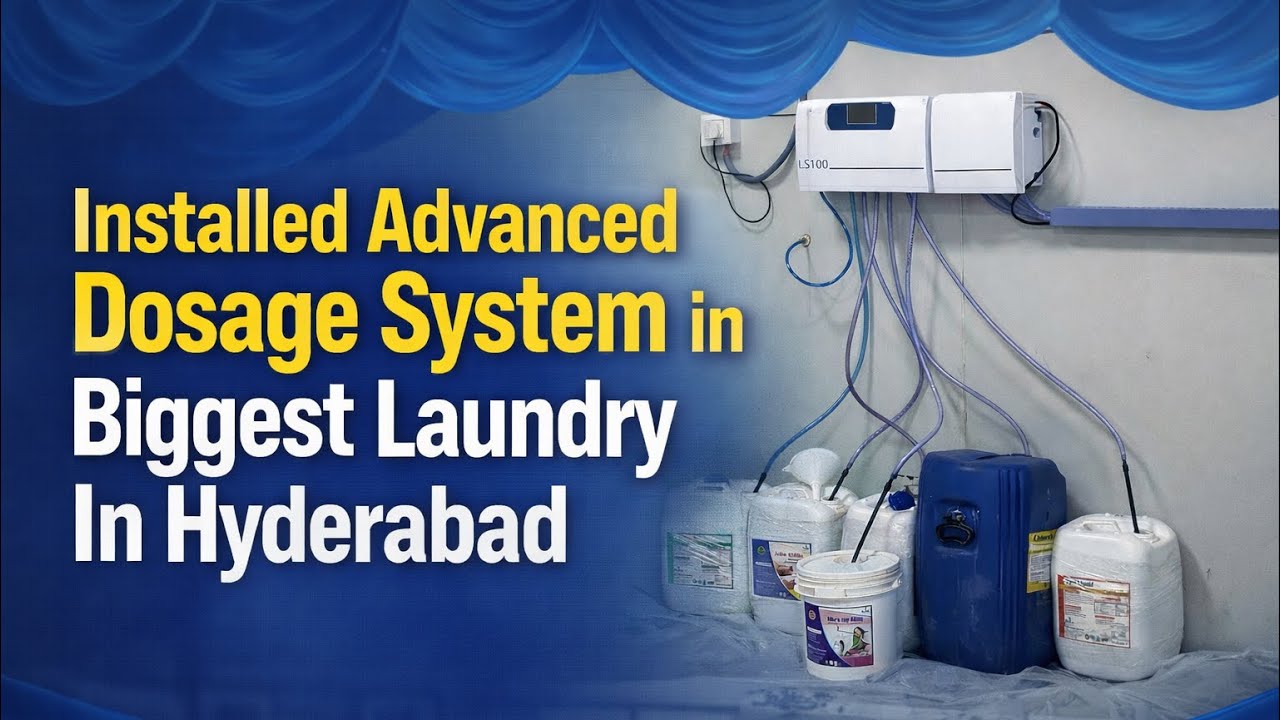 Chemicals auto dosage system installed ||Biggest laundry service-company in Hyderabad || 