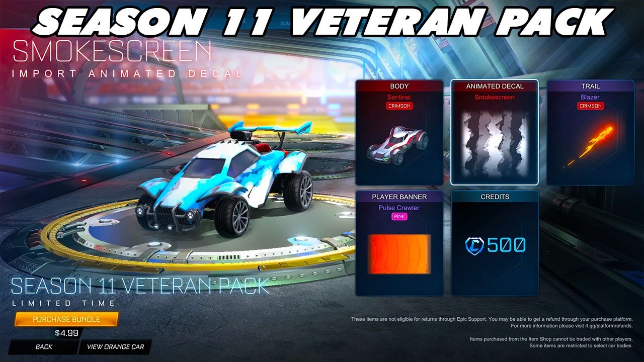 Showcasing *NEW* Season 11 Veteran Pack - Rocket League Showcase