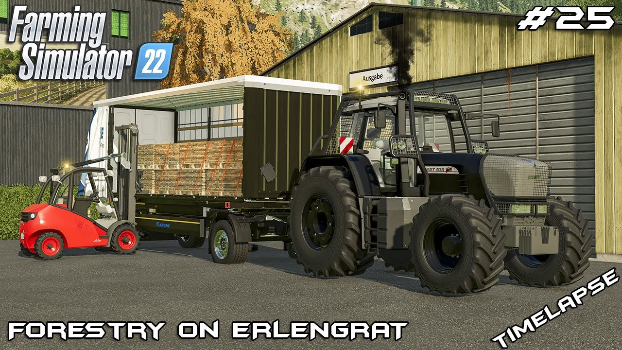 Building WEARHOUSE to store PALLETS | Forestry on ERLENGRAT | Farming Simulator 22 | Episode 25