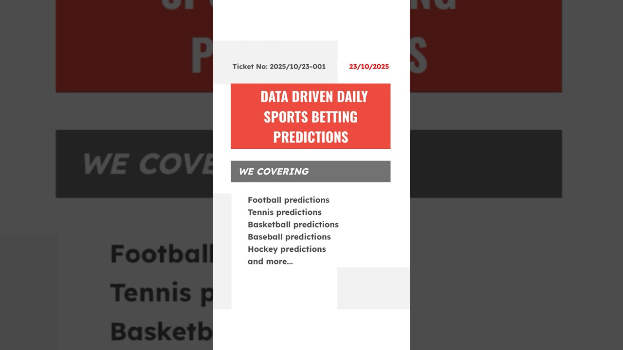 🎾 Tennis predictions for today 2025-10-23 - tennis betting tips daily