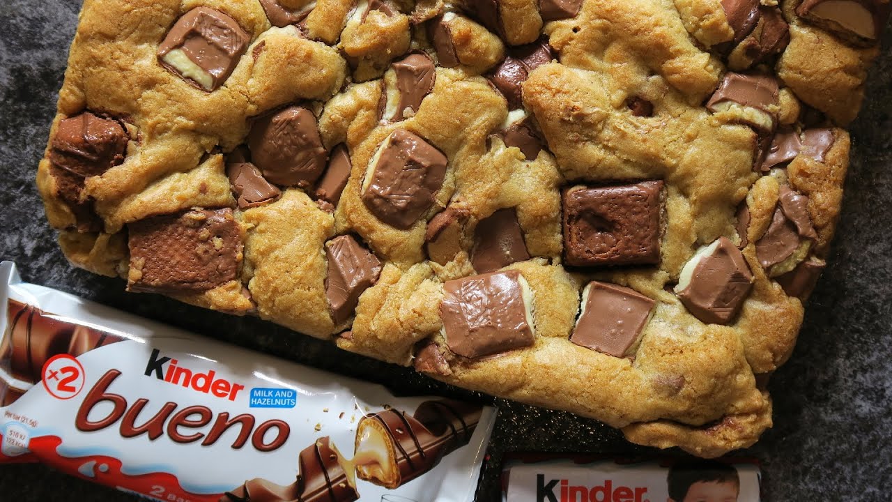 How To Make Kinder Cookie Traybake