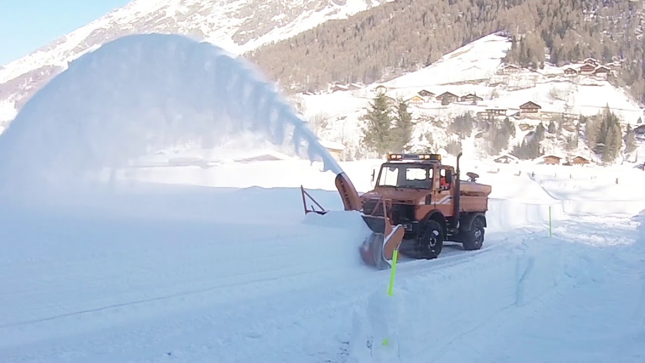 ❄️Winterdienst extrem❄️Schneefräsen mit UNIMOG🏔