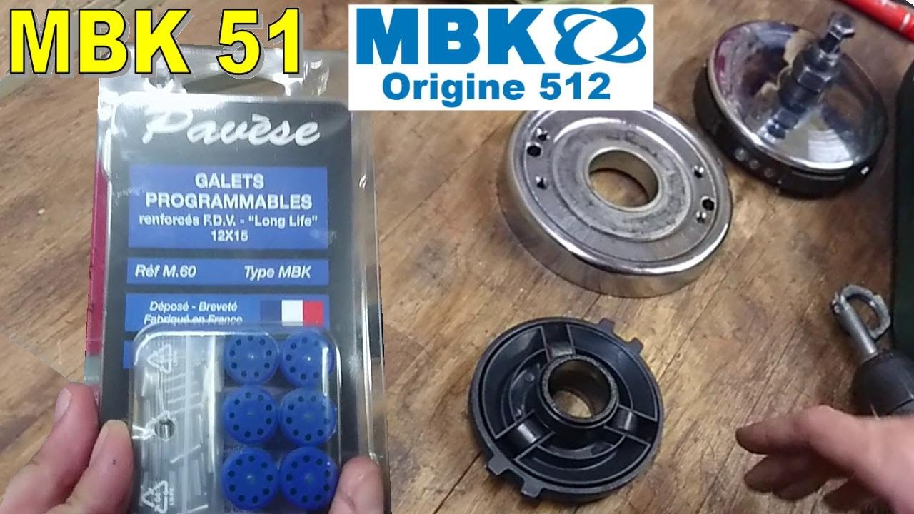 MBK 51 512 réglage vario et embrayage