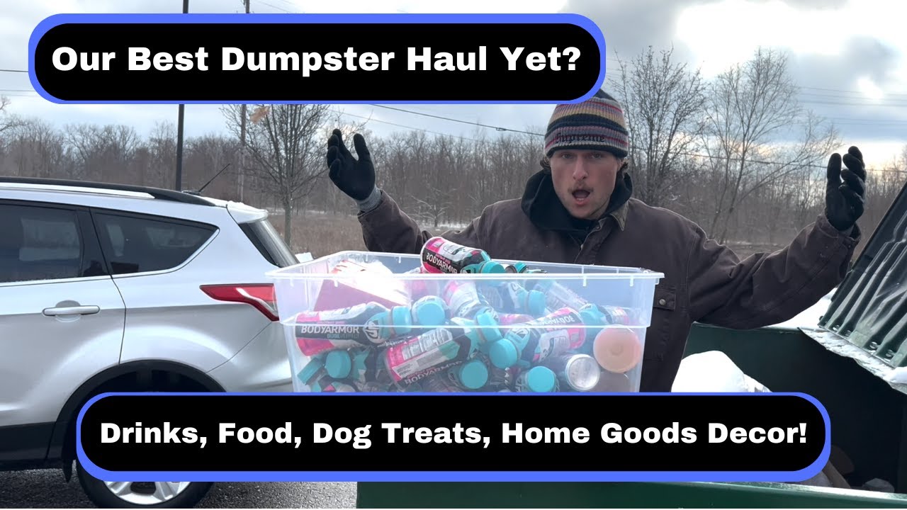 Massive Dumpster Dive Haul! Tons of New Stuff from Home Goods, Dog Treats, Food, and Drinks!