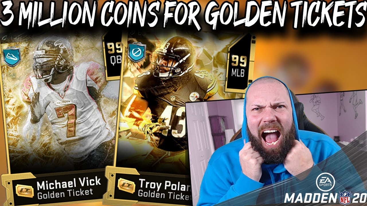 GOLDEN TICKETS ARE HERE! 3 MILLION COIN PACK OPENING! [MADDEN 20 ULTIMATE TEAM]