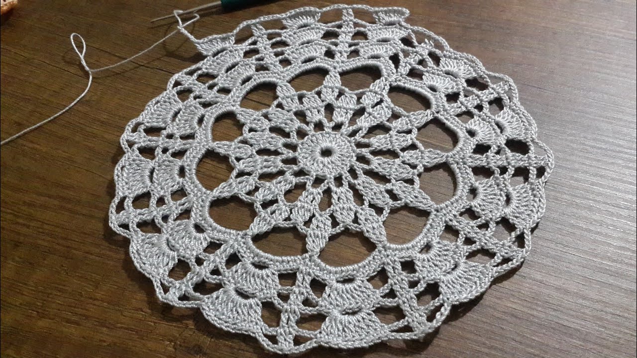Muhteşem Tığişi Örgü Yuvarlak Büyük Sehpa Örtüsü Part 2 / crochet knit large round tablecloth