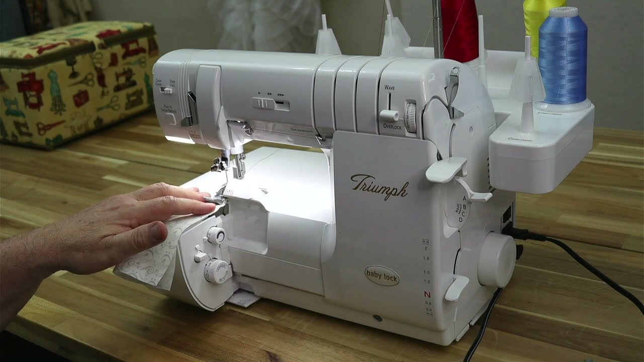 How to thread your Baby Lock Triumph for a 3 Thread Overlock Wide Stitch with Richard Tharp