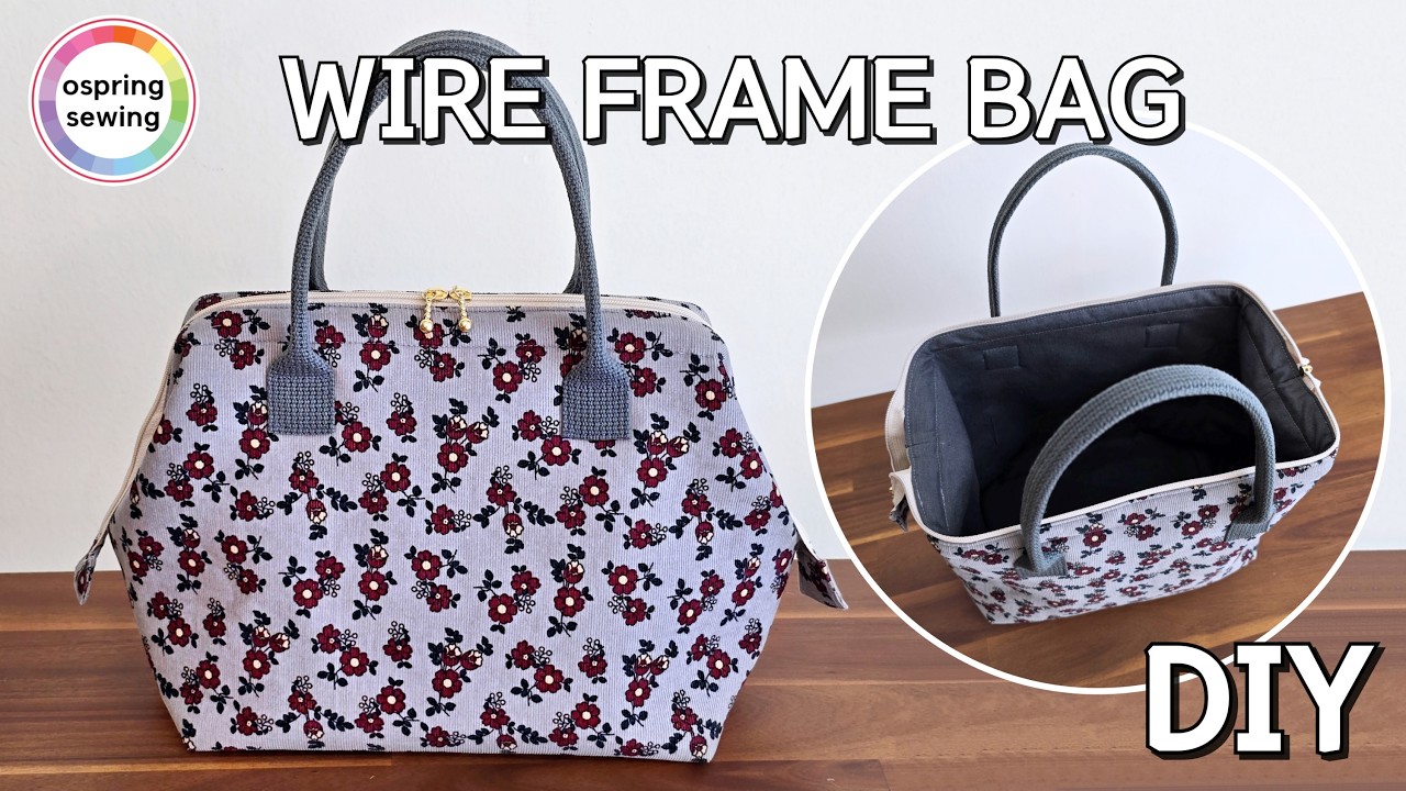 [DIY] How to make a wire frame tote bag👜 | Wide Open | Easy Sewing Tutorials✨
