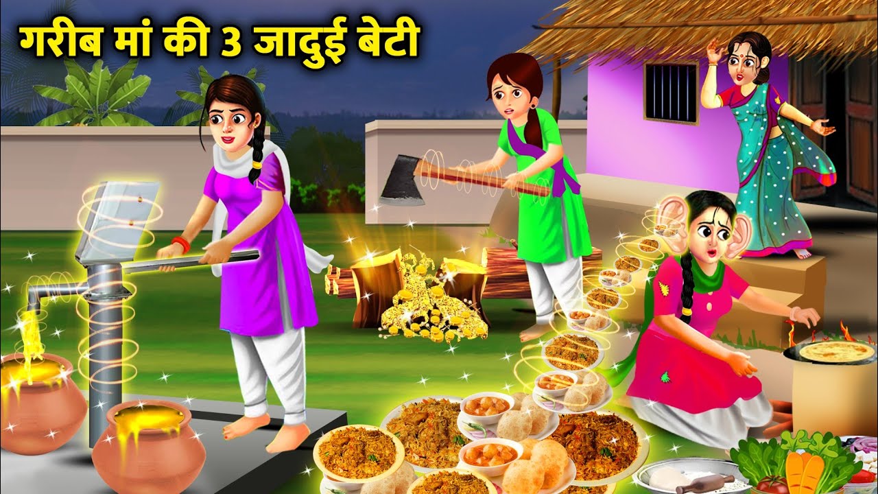 गरीब मां की 3 जादुई बेटियां | GARIB MAAN KI 3 JAADUI BETIYAN | magical moral story in Hindi ...