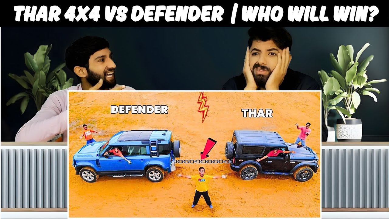Reaction On Thar 4X4 vs Defender Power Test | कौन जीतेगा Pakistani Reaction 🔥