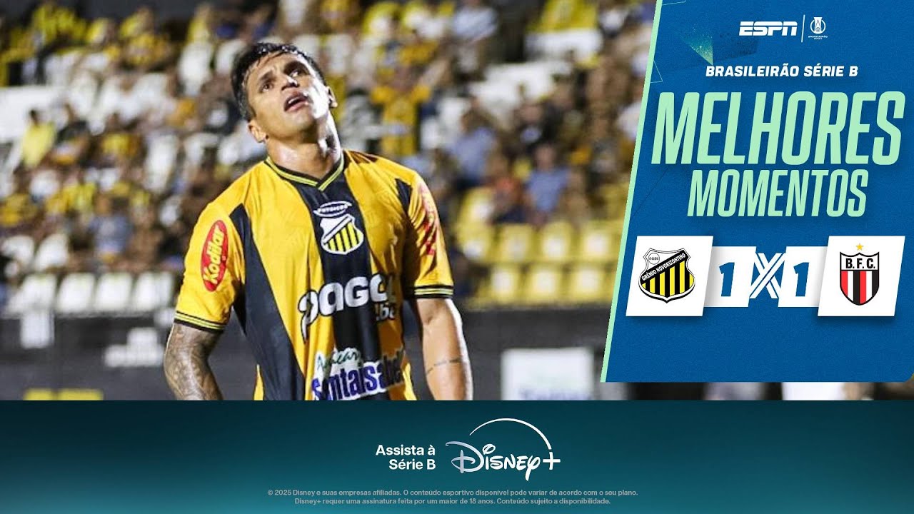 BOTAFOGO-SP MARCA NO FIM E BUSCA EMPATE COM NOVORIZONTINO NA S&Eacute;RIE B | MELHORES MOMENTOS