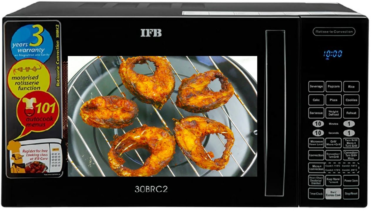 Grilled Fish Fry in IFB Microwave Oven | Fish Recipe | Fish Fry Recipe @CRSKitchen