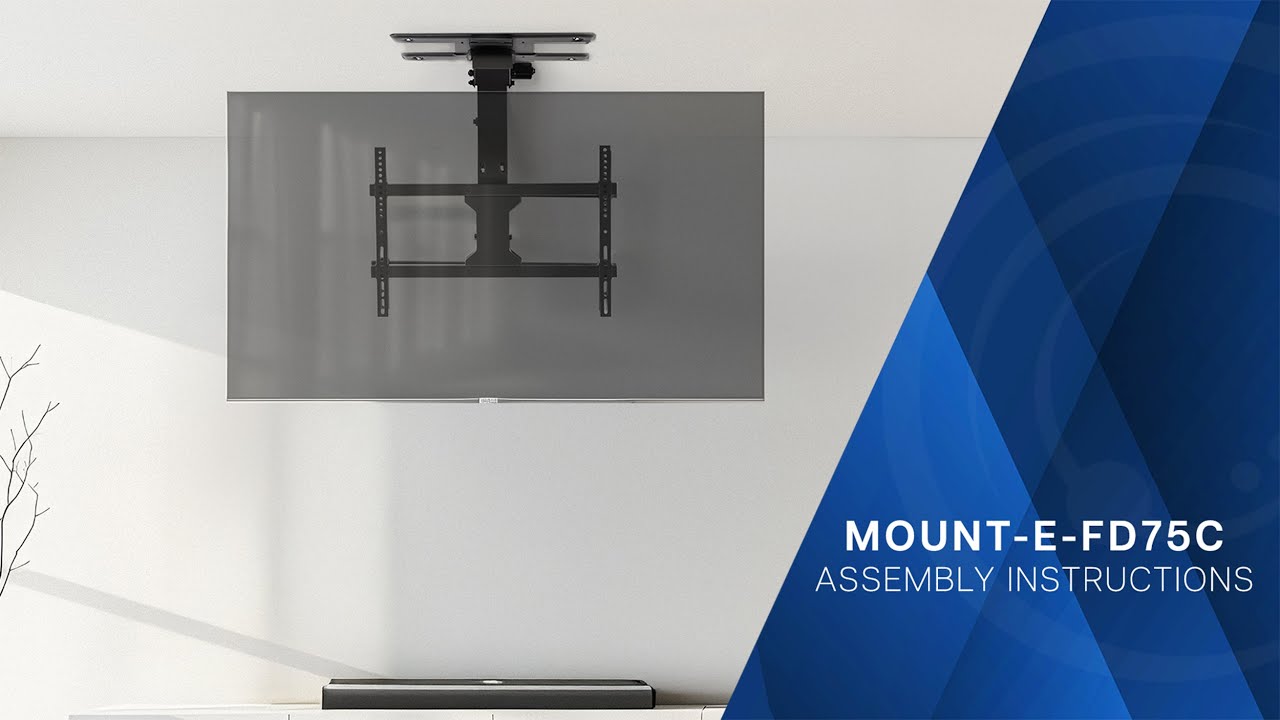 MOUNT-E-FD75C Electric Flip Down Ceiling TV Mount Assembly by VIVO