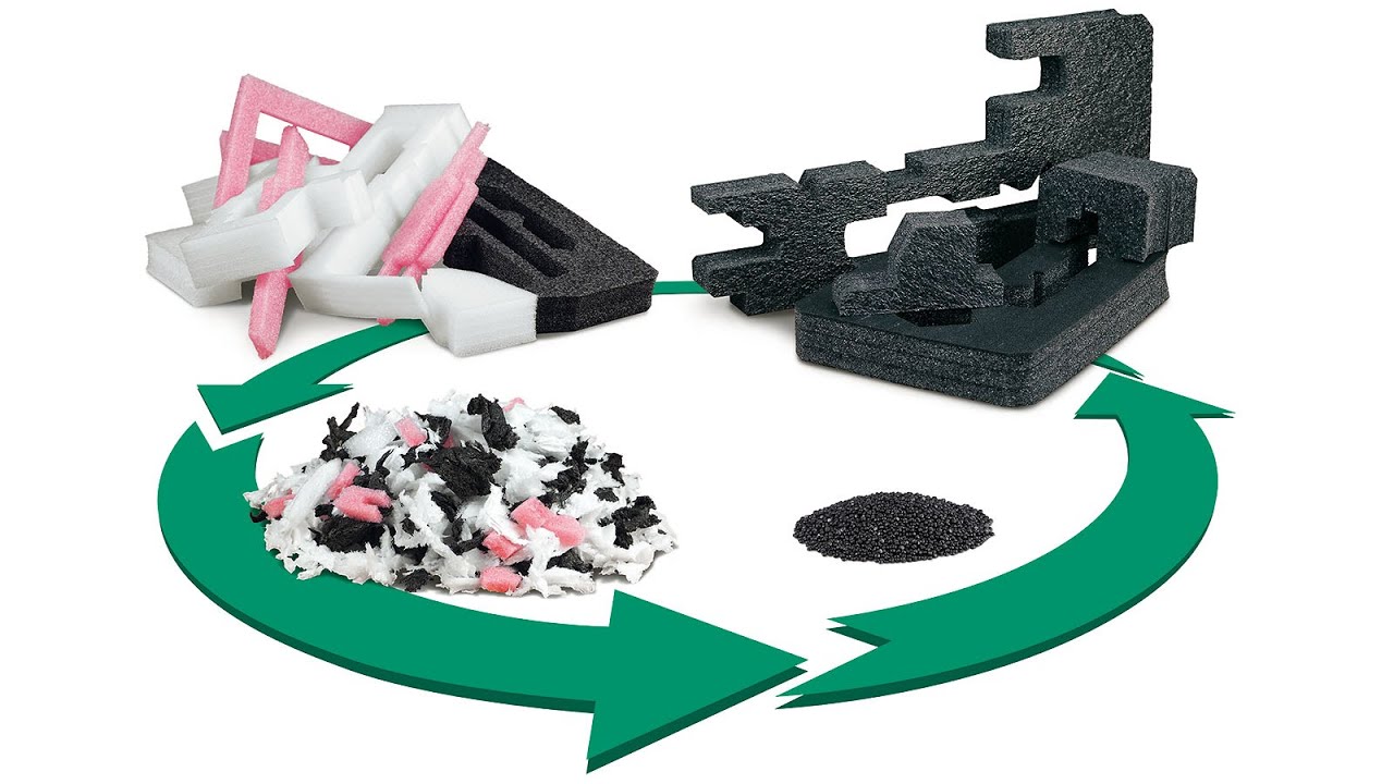 PE-LD Schaumstoff Recyclingprozess