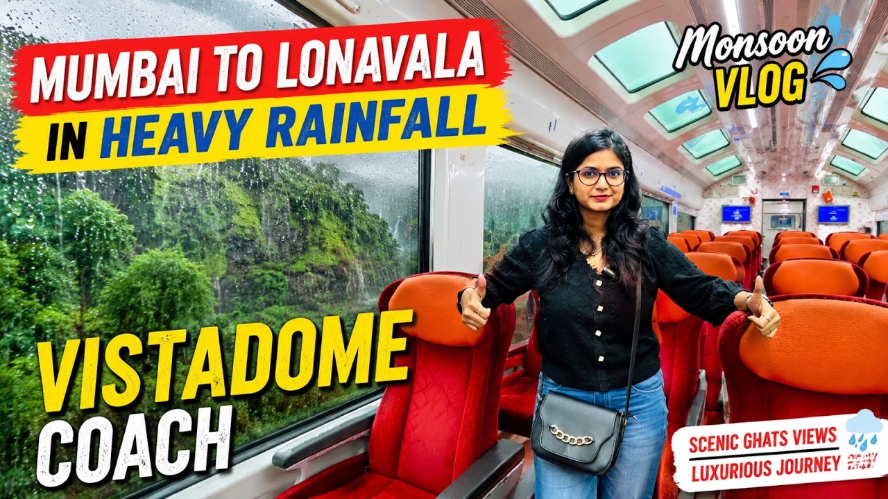 Mumbai To Lonavala Monsoon Train Journey | Deccan Express Vistadome | Mumbai To Pune