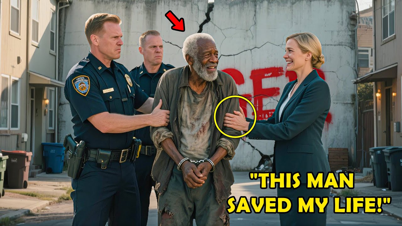 Homeless Man Saves a Wealthy Woman From a Collapsing Wall, What Happens Next Shocks the Town