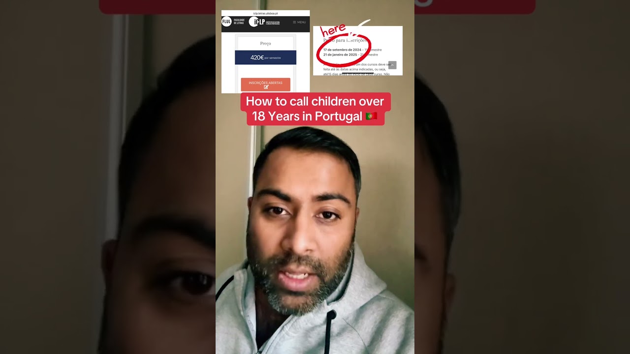 How to call children over 18 Years in Portugal 🇵🇹