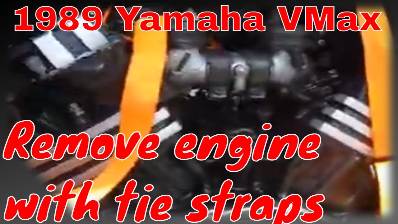 vmax 6 motor removal with no engine puller, tie down straps part2