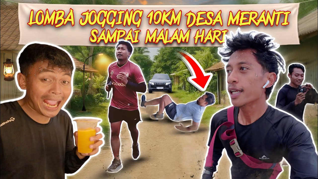 KESERUAN EXBEN JOGGING HAMPIR 10KM MEMUTARI DESA MERANTI SAMPAI MALAM HARI