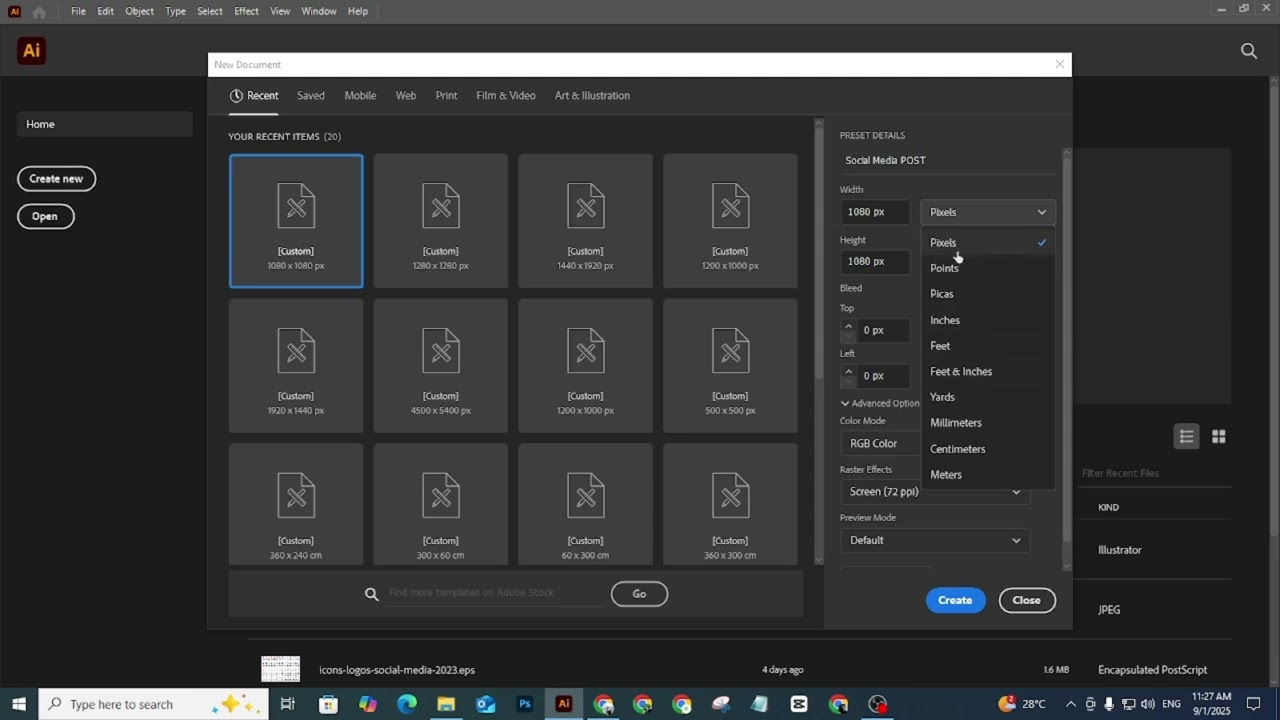 How to Set Document Size in Illustrator | Easy Guide #AdobeIllustrator
