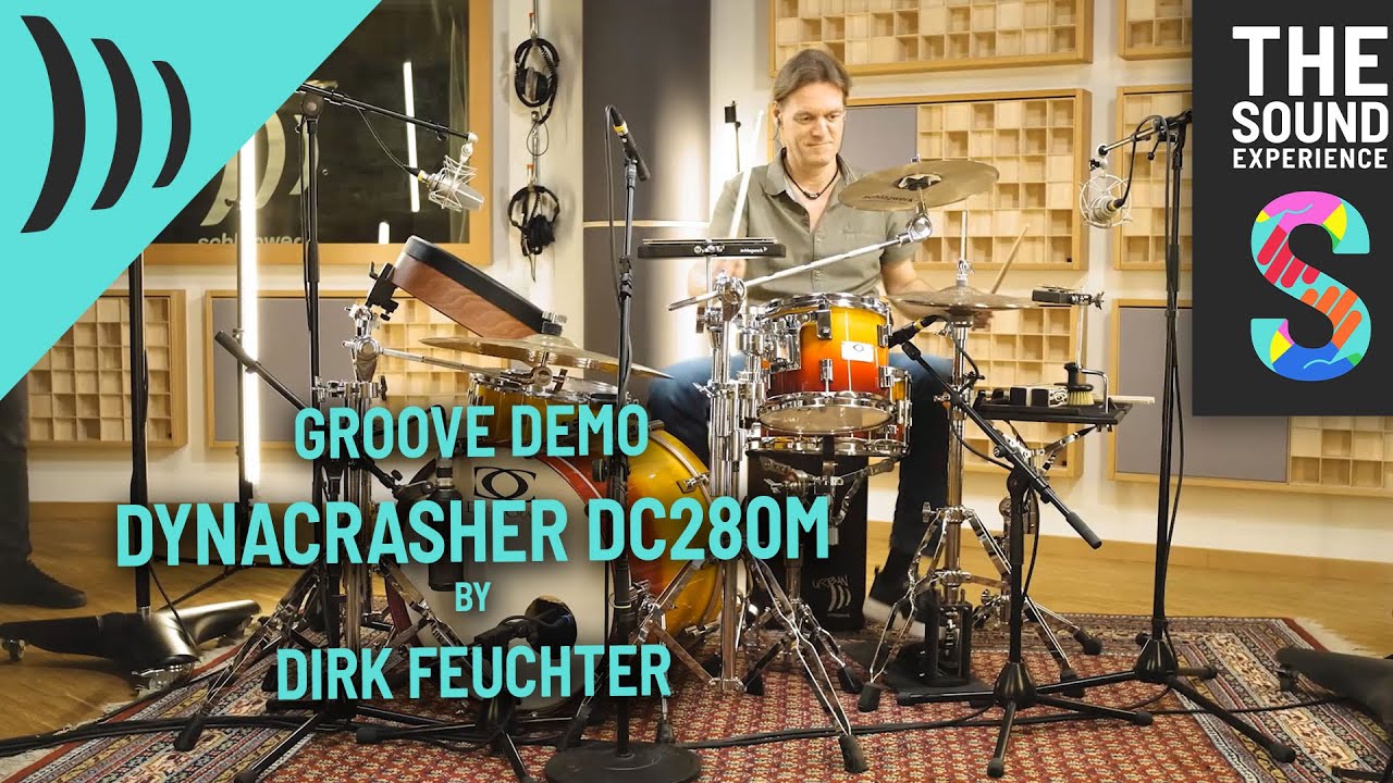 Dyna Crasher mountable - Groove Demo DC280M - shown on Drumset and Booster Set