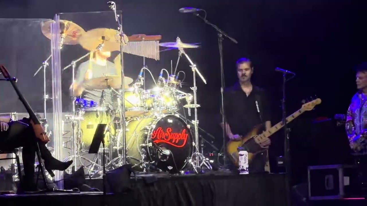 Drummer did a drum-off at Air Supply Concert  