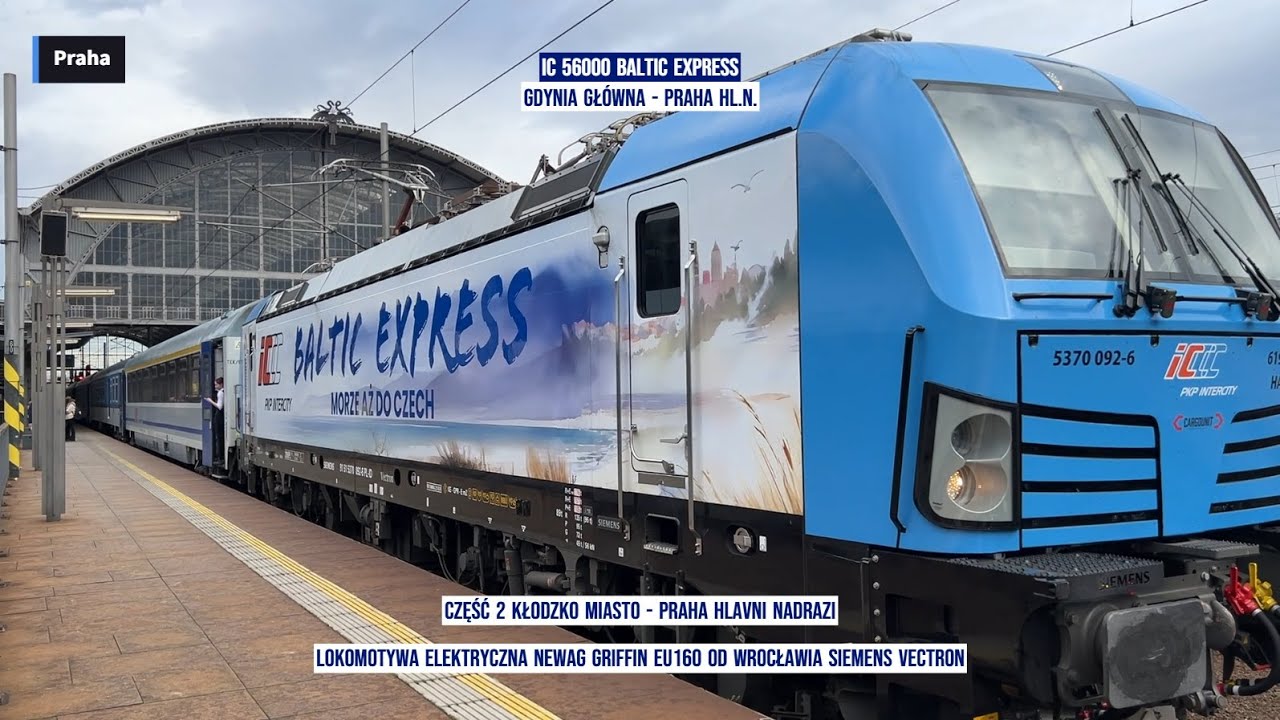 IC 56000 BALTIC EXPRESS Gdynia Główna - Praha hl.n. Siemens Vectron - Morze aż do Czech Część 2
