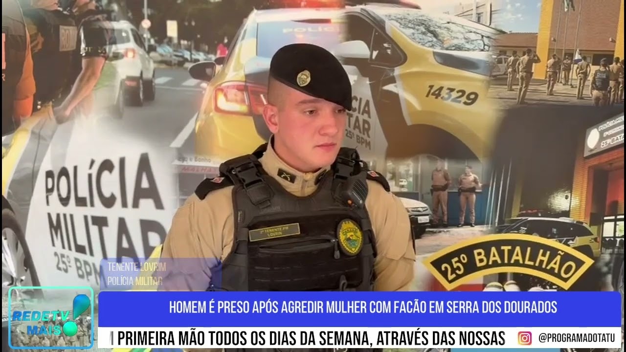 Homem é preso após agredir mulher com facão em Serra dos Dourados