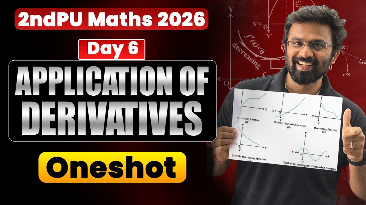 2ndPU Maths Exam 2026 | Application Of Derivatives Oneshot