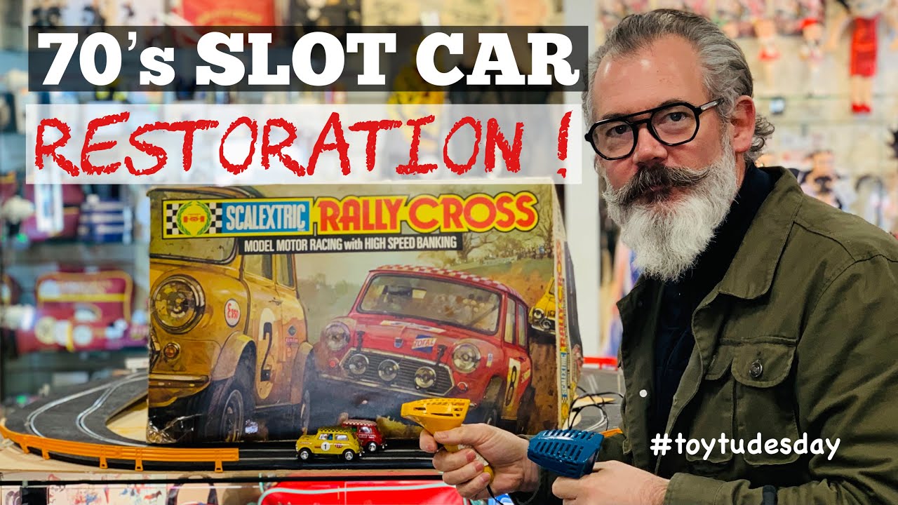 Scalextric Vintage Rally Cross Mini Set 1975 Slot Car Restoration