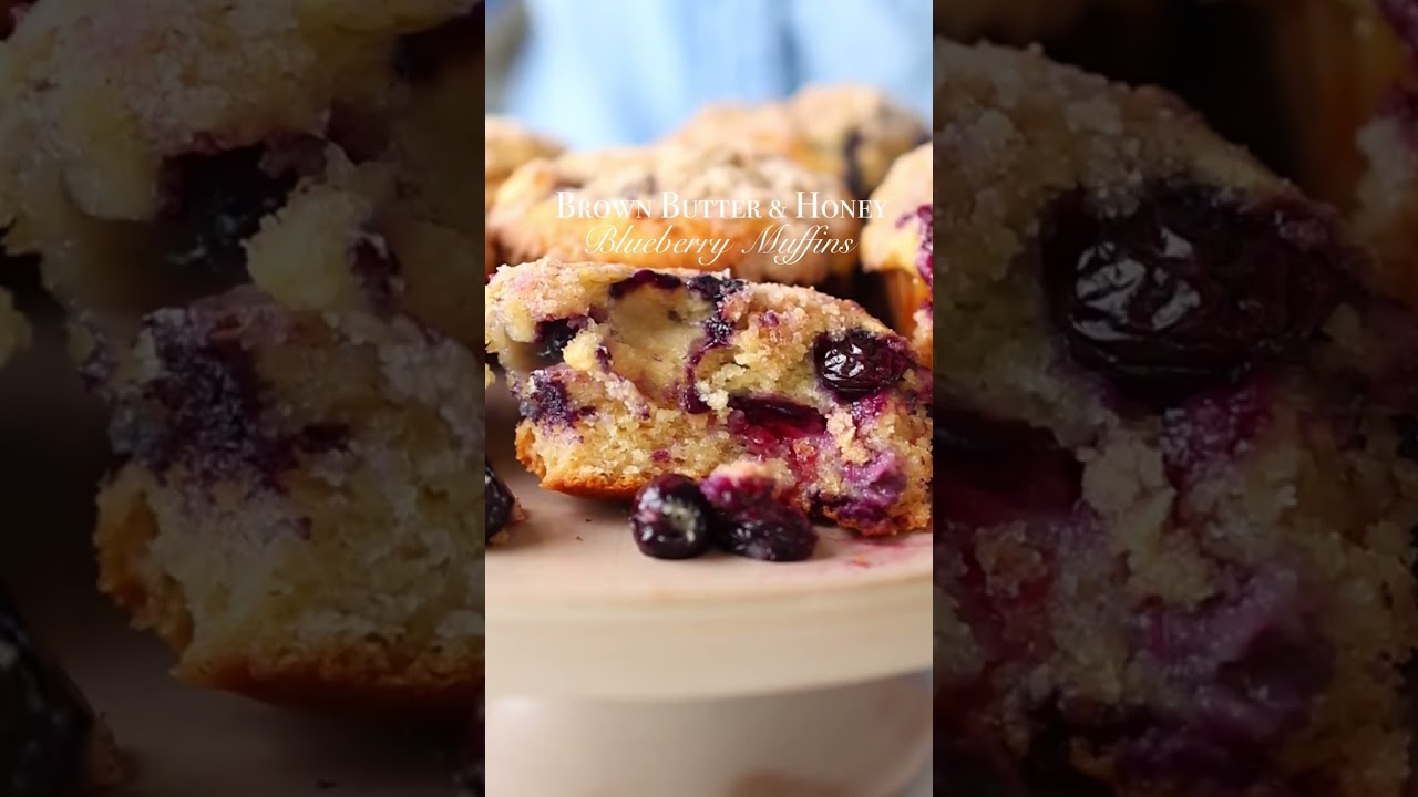 Brown butter & Honey Blueberry Muffins