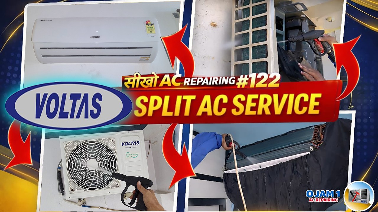 VOLTAS split ac clean | split ac service at home | Voltas ac service kaise karen / ac repairing tips
