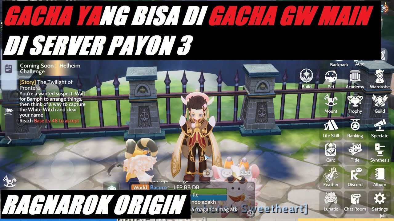GACHA YANG BISA GW GACHA GW MAIN DI SERVER PAYON 3 - Ragnarok Origin (PC/Android/iOS)