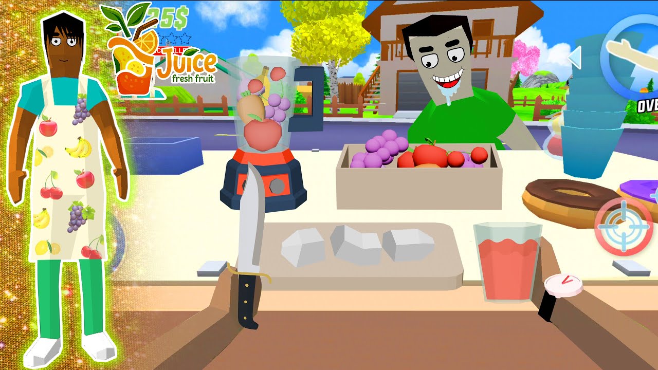 jack becomes a fruit juice seller 🍎🍇🍌 in dude theft wars