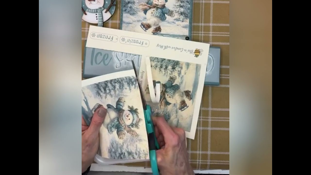 Santa's Summer Workshop: Printable Canvas Ice Skating Sign & Cute Snowman Painted Ornament Tutorials