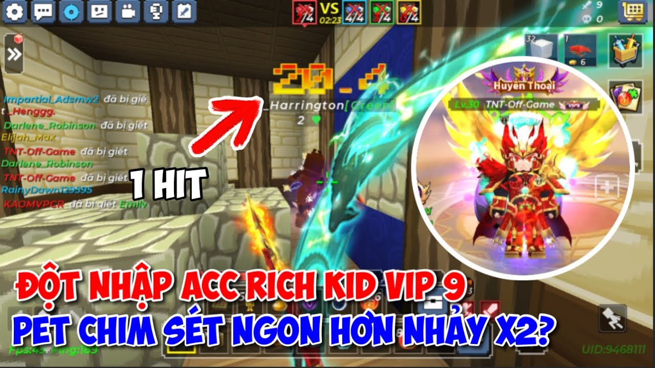 (Blockman GO) BEDWARS Đột Nhập ACC RICH KID VIP 9 Đi Leo Rank 1 Cân 14 | Lão Gió