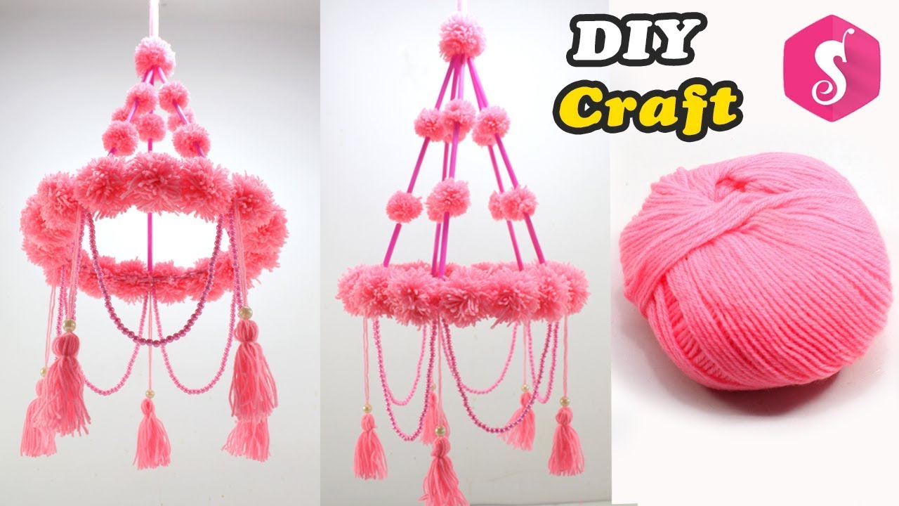 NEW Ceiling hanging Design | WOOLEN CRAFT | Easy DIY Craft | DIY Home Decor