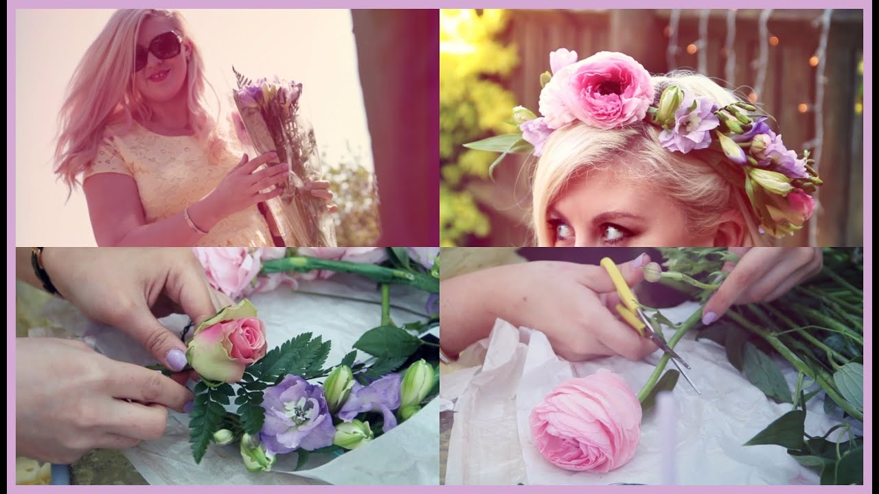 Super Easy Fresh Flower Crown Tutorial!