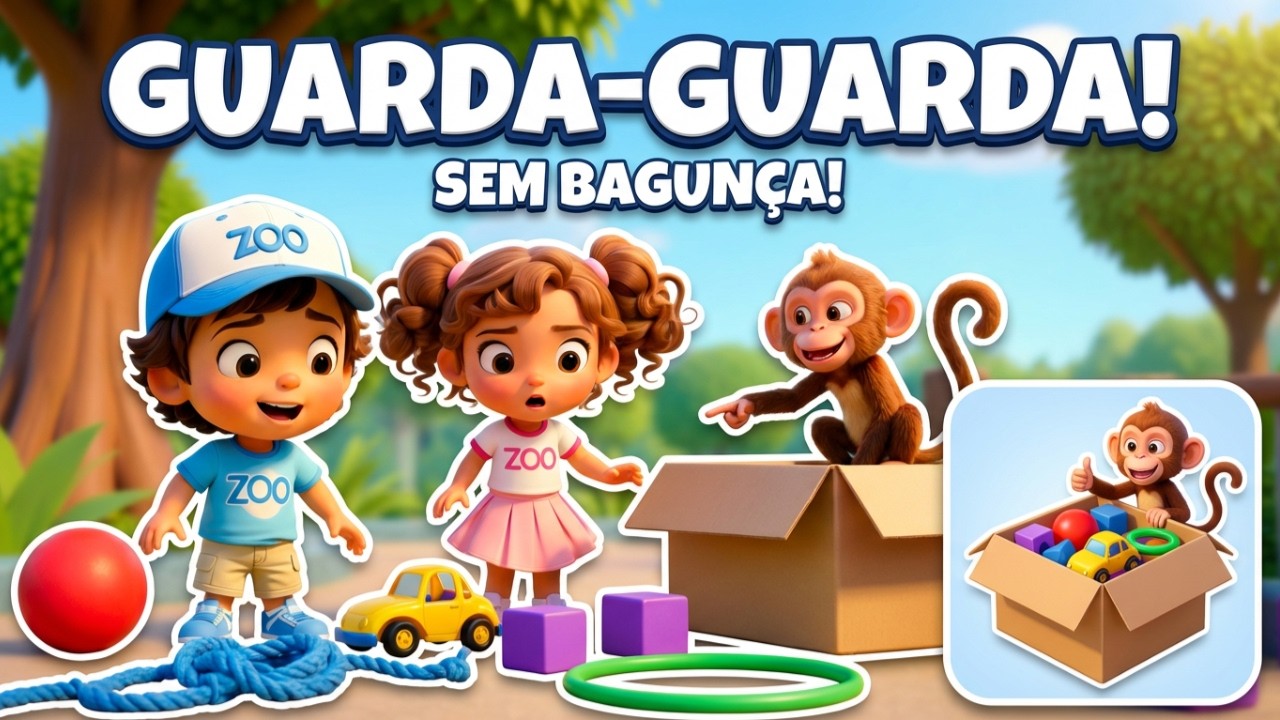 Vamos Guardar os Brinquedos? Miguel e Maria no Zoo! 🎶
