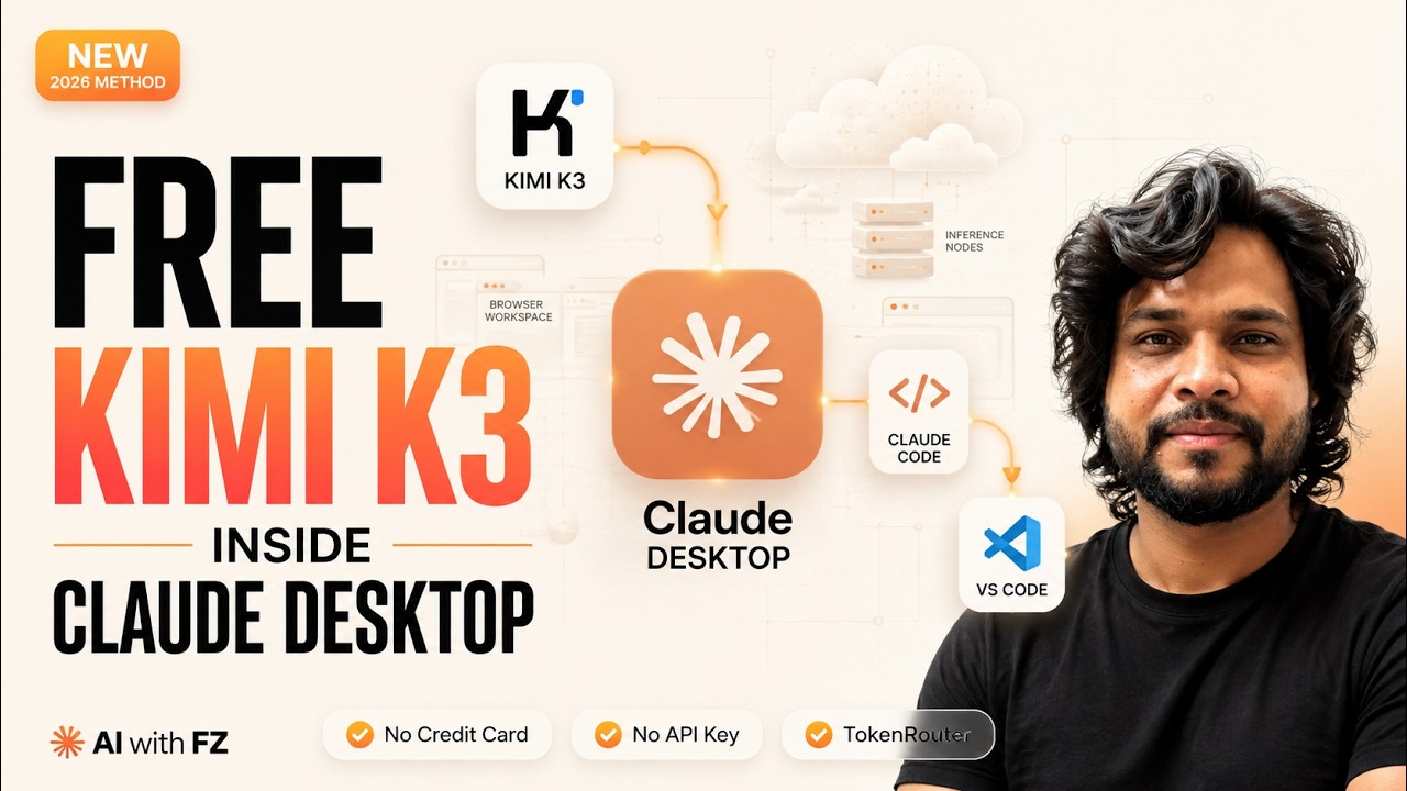 Kimi K3 FREE inside Claude Desktop + Claude Code + VS Code using TokenRouter + Omniroute