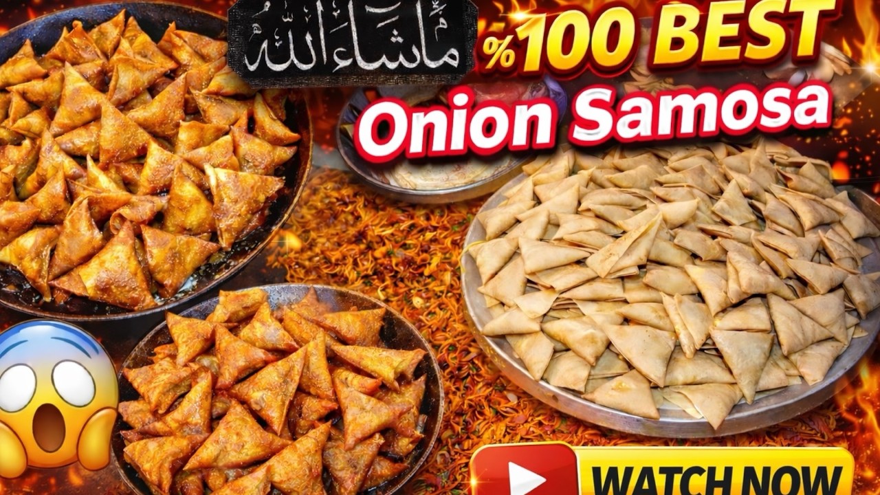 1000 Onion Samosa Cooking in Muslim Hotel | Amazing Street Food Preparation #samosa #onionsamosa