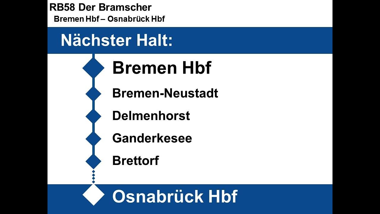 [NWB] Ansagen RB58 Bremen - Osnabrück
