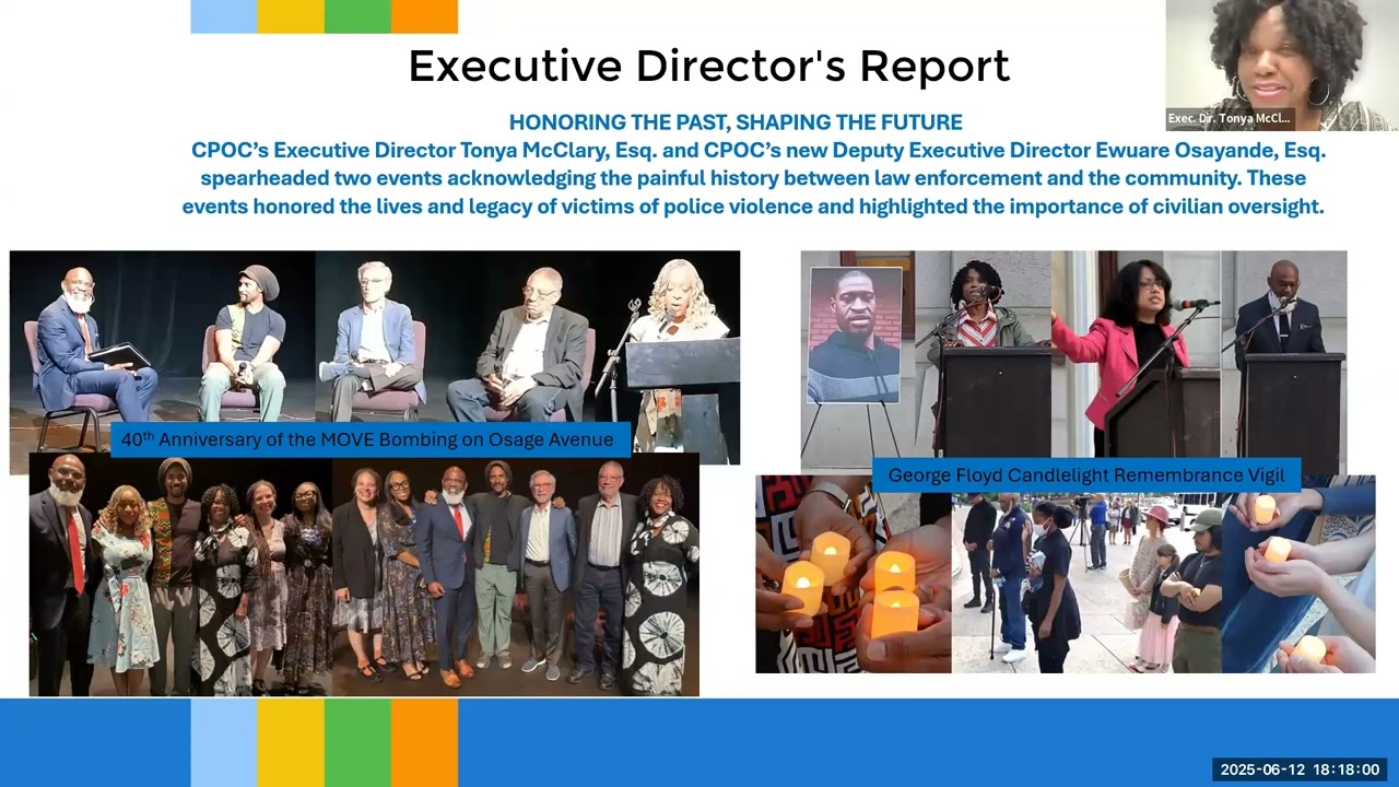 CPOC's Public Commissioners' Meeting June Part 1.