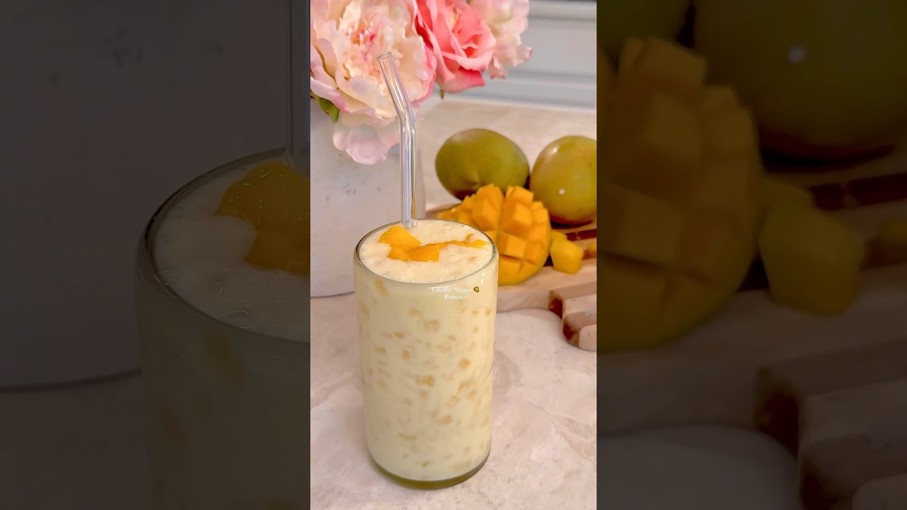 Creamy Mango 🥭 smoothie drink recipe