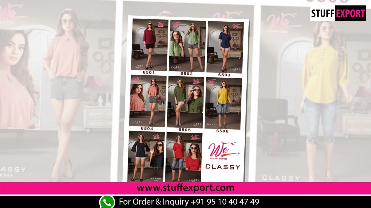 We Classy Ethnic Women Wear Fancy Western Top Catalog Wholesaler | Surat Textile Market