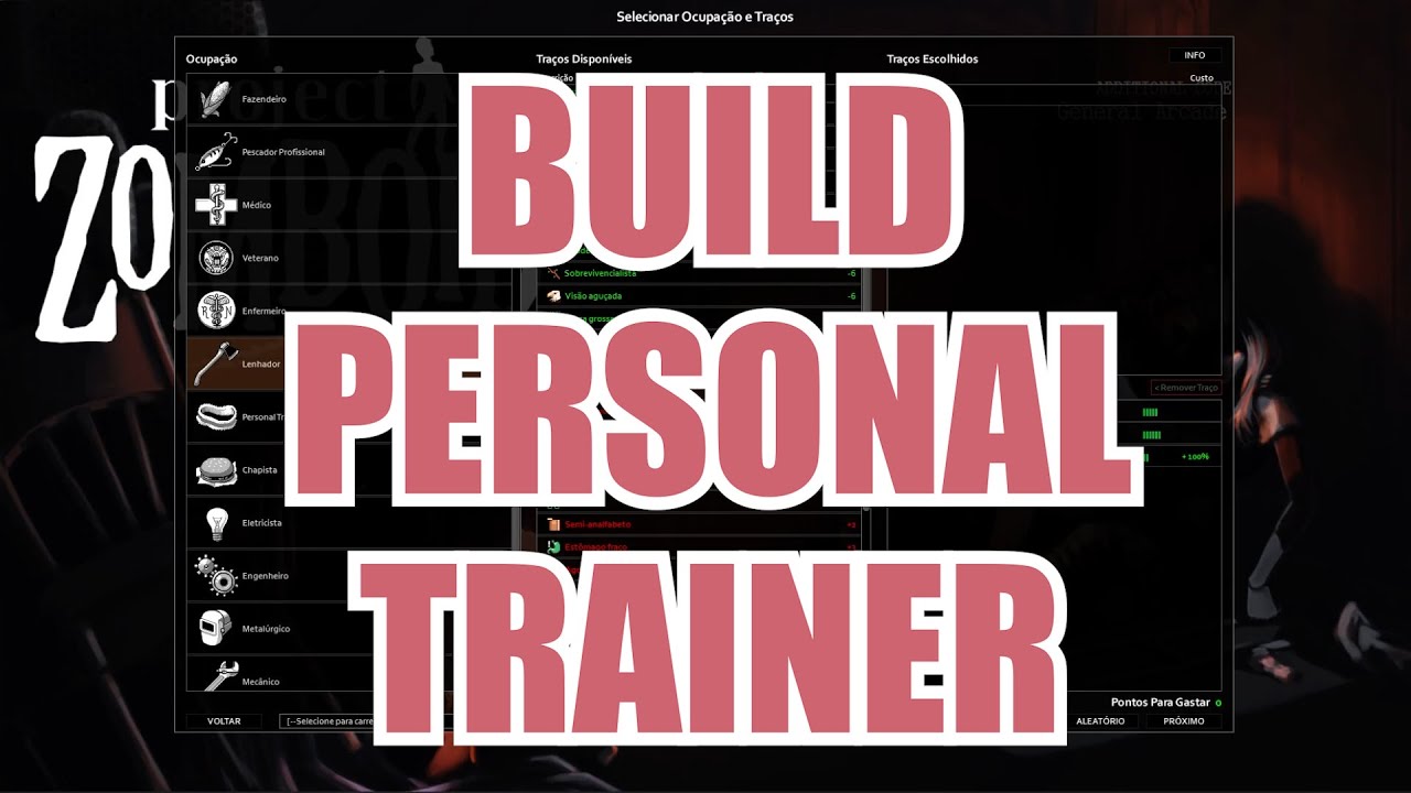 (Project Zomboid) Build Personal Trainer OP
