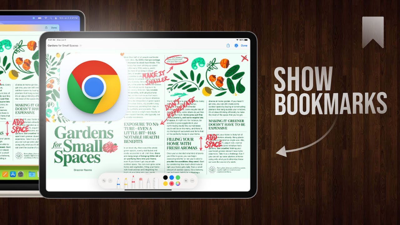 Как показать закладки в Google Chrome на iPad (урок)
