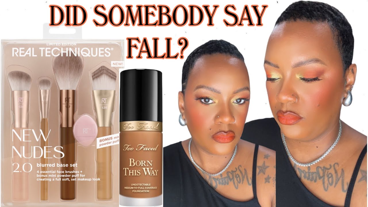 New too faced BORN THIS WAY FOUNDATION | Fall Makeup Look | Real Technique Brushes | Oneka Hurst  